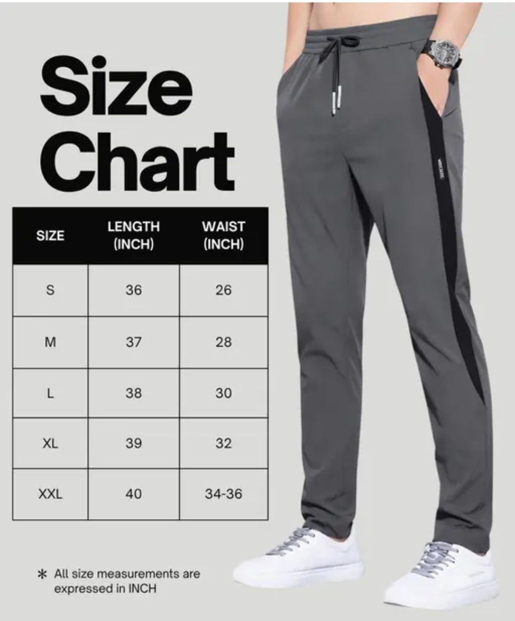 Pack of 2 Men's Casual Side Stripe premium quality Track Pants (Black & Grey)