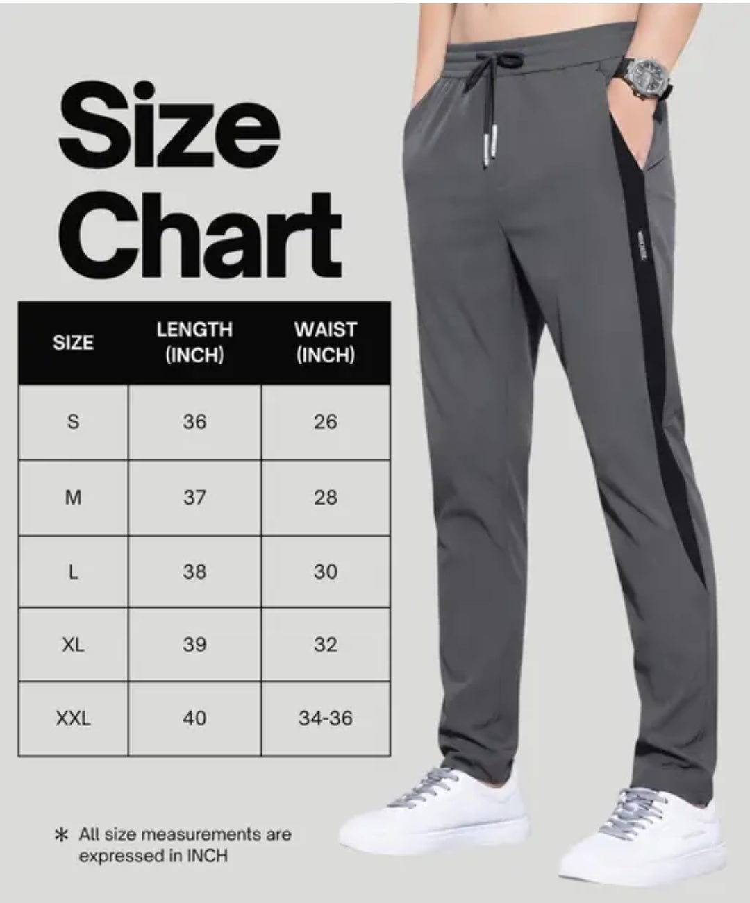 Pack of 2 Men's Casual Side Stripe premium quality Track Pants (Black & Grey)